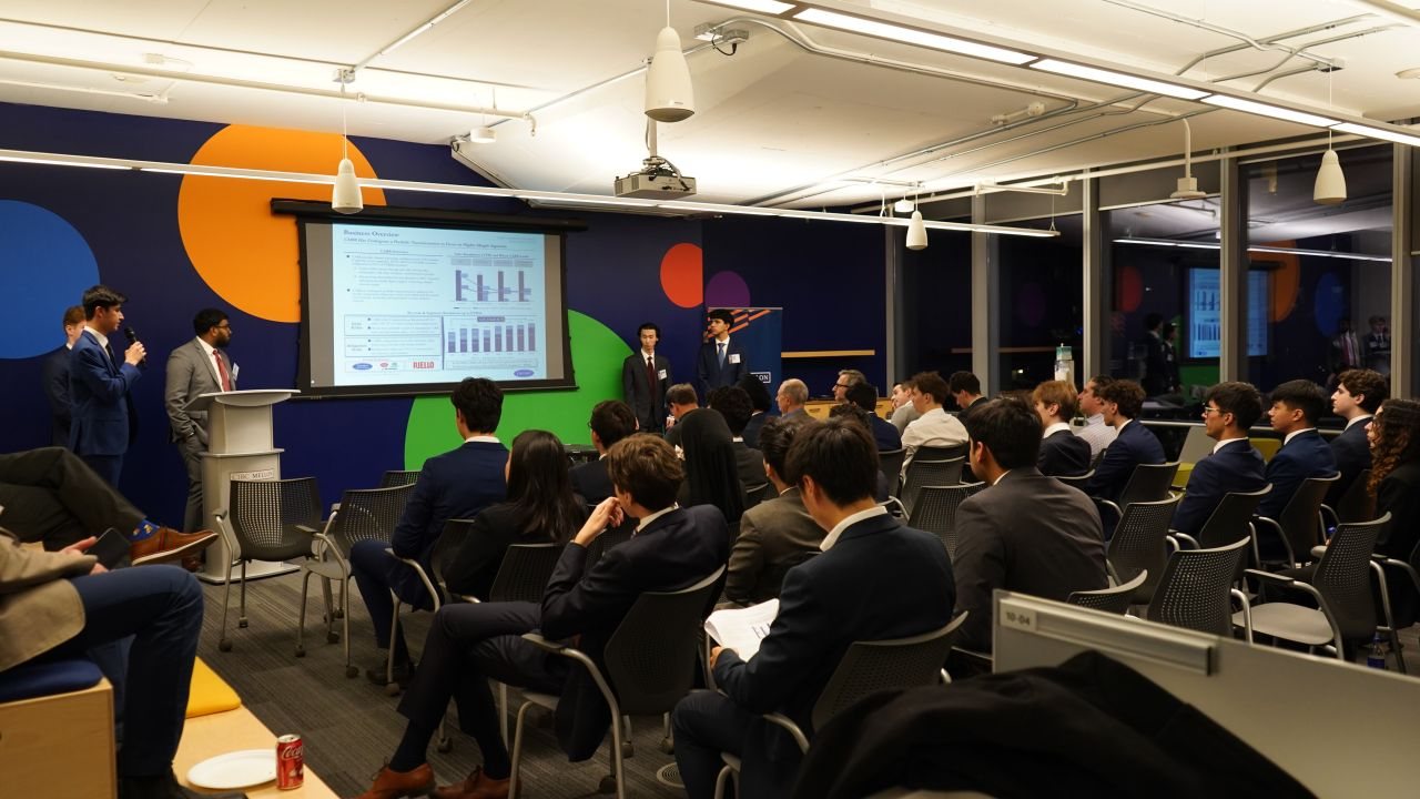 YUSIF analysts at a mentor pitch session