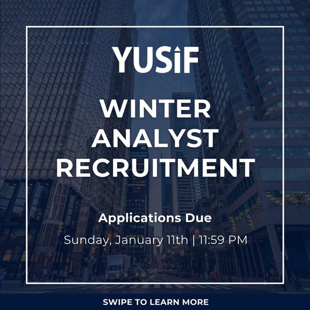 YUSIF winter analyst recruitment