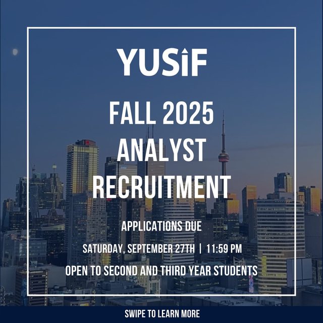 YUSIF Fall 2025 analyst recruitment