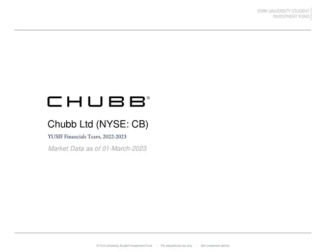 Chubb Ltd pitch cover
