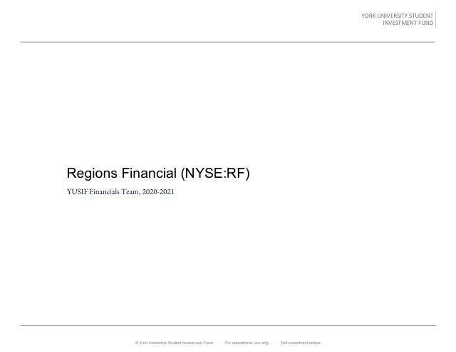Regions Financial pitch cover