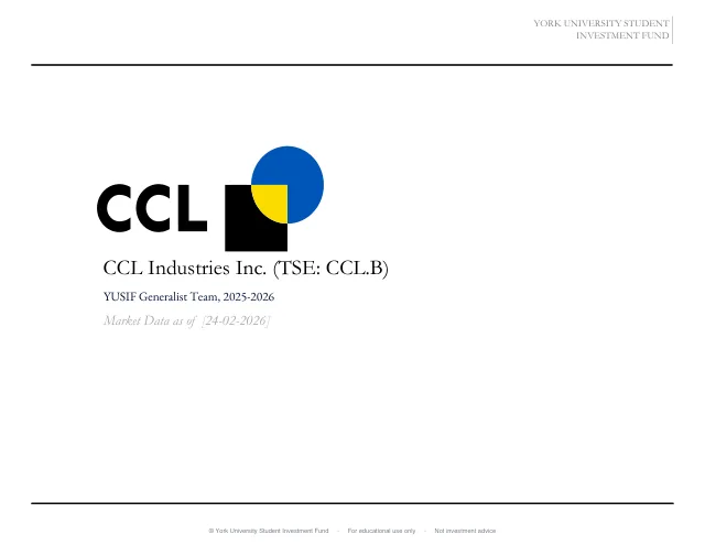 CCL Industries Inc. pitch cover