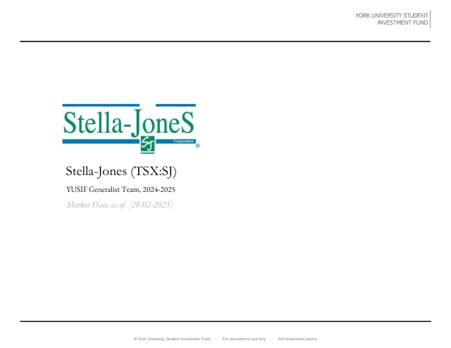 Stella-Jones pitch cover
