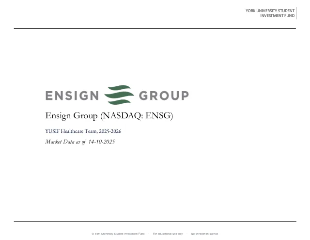 Ensign Group pitch cover
