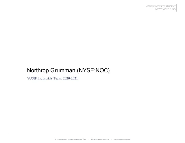 Northrop Grumman pitch cover