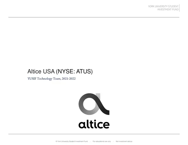 Altice USA pitch cover
