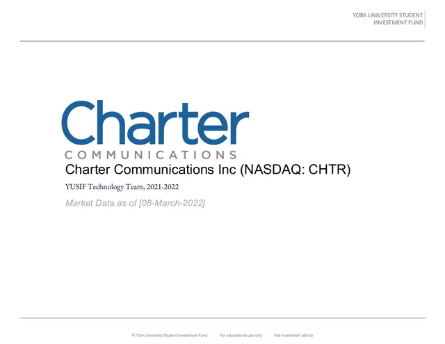 Charter Communications Inc. pitch cover