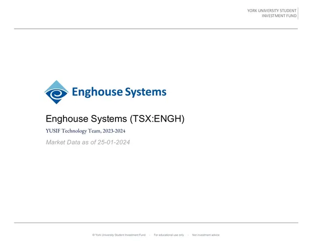 Enghouse Systems pitch cover