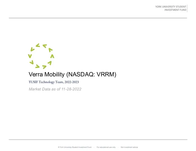 Verra Mobility pitch cover